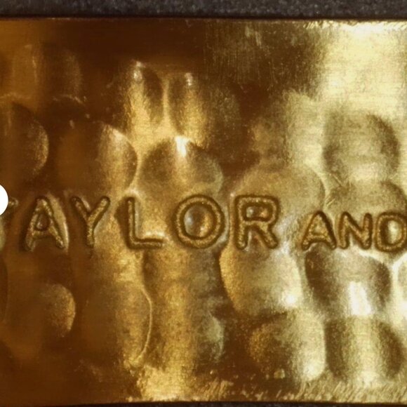 Taylor & Tessier Cuff Medium Bracelet w/Orange Python Skin & Gold Colored Brass - Picture 3 of 5